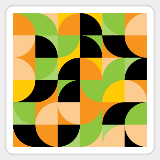 Modern Geometric (Papaya) Sticker